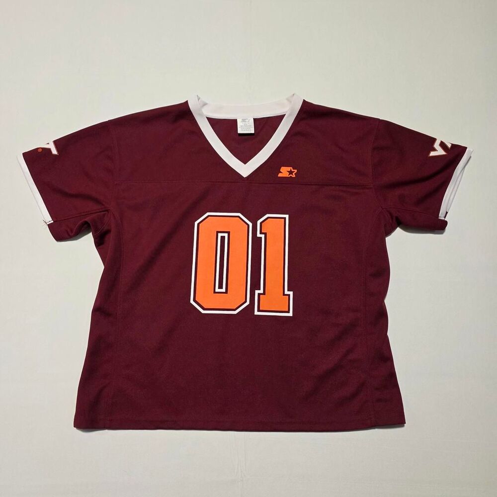 Starter Vintage Boy's size XL 16/18 Virginia Tech jersey hokies